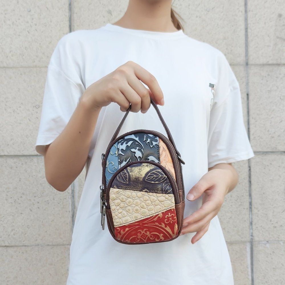 Leather Cross Body Patchwork Bag - Picture 9 of 13